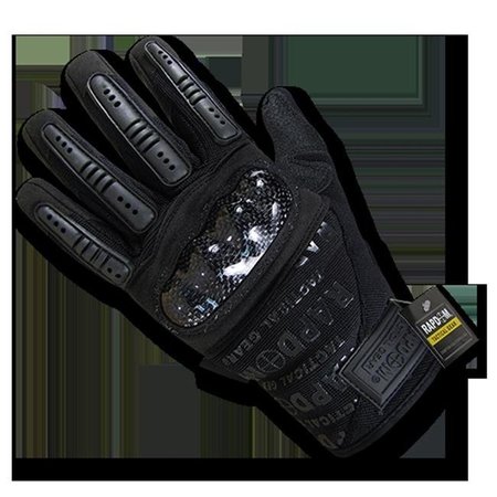 MAKEITHAPPEN Carbon Fiber Combat Gloves; Black - Medium MA478749